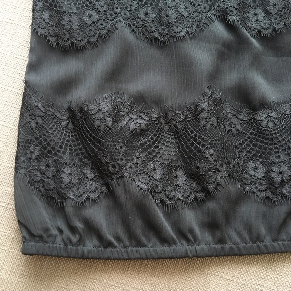 Sheer black top, sheer lace top, Esprit, XS - Picture 5 of 16
